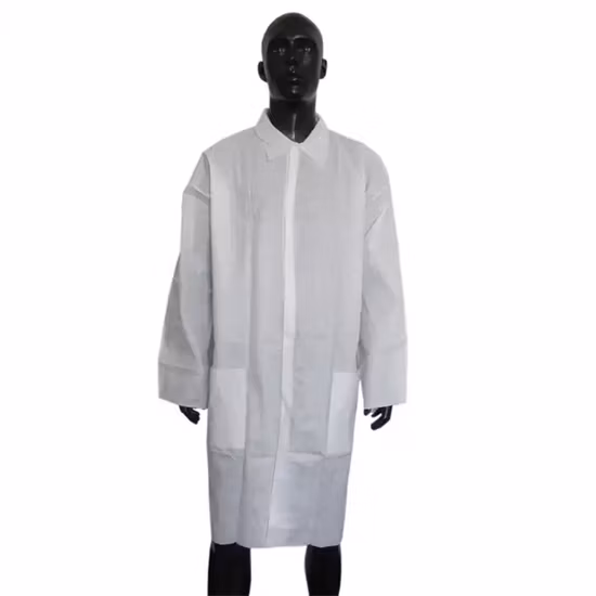 Blouse de laboratoire PP non tissée jetable avec poches