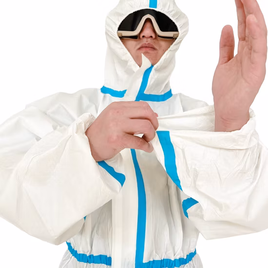 Vêtements jetables Combinaison à usage unique Vêtements de protection de sécurité